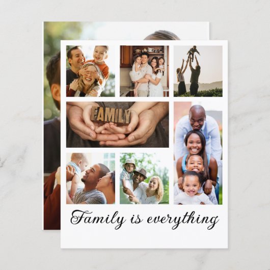 家族の写真コラージュ懇親会完璧なギフト (正面/裏面)