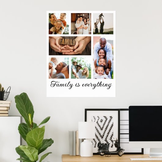 家族の写真コラージュ懇親会完璧なギフト ポスター (ホームオフィス)