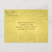 家族の写真コラージュ新年の挨拶Postc ポストカード (裏面)