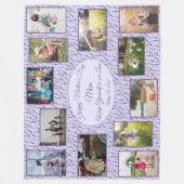 家族の写真コラージュ母の日のテンプレート フリースブランケット (正面)