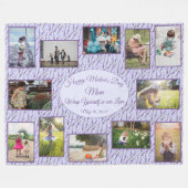 家族の写真コラージュ母の日のテンプレート フリースブランケット (正面(横))