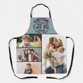 家族の写真コラージュ母の母の日4日 エプロン