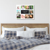 家族の写真コラージュ白と黒のカスタム キャンバスプリント (インサイチュ (寝室))