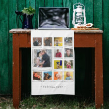 家族の写真コラージュ白