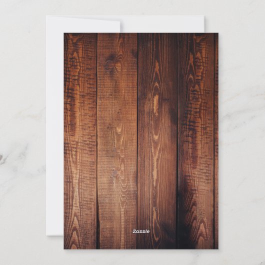 家族の写真コラージュ納屋の木メリークリスマス シーズンカード (裏面)