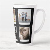 家族の写真コラージュ自分で作成 カフェラテマグ (右)