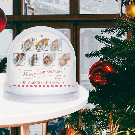 家族の写真コラージュ記念クリスマスメリー