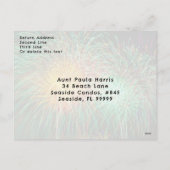 家族の写真コラージュ赤金ゴールド新年の挨拶 シーズンポストカード (裏面)