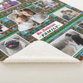 家族の写真コラージュ11カスタムクリスマスパターン シェルパブランケット (3/4)