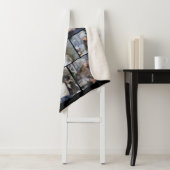 家族の写真コラージュ14写真+モノグラムブラック簡単 シェルパブランケット (インサイチュ)