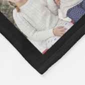 家族の写真コラージュ14写真+モノグラムブラック簡単 フリースブランケット (角)