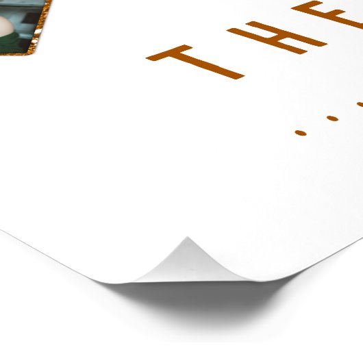 家族の写真コラージュ21写真白金ゴールド+名前 ポスター (コーナー)