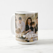 家族の写真コラージュ3写真最高の家族今まで可愛い コーヒーマグカップ (正面左)