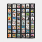 家族の写真コラージュ48写真パーソナライズされたF フリースブランケット (正面)