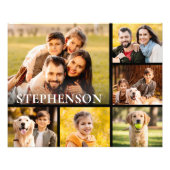 家族の写真コラージュ6写真名黒 フォトプリント            (正面)