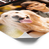 家族の写真コラージュ6写真名黒 フォトプリント (角)