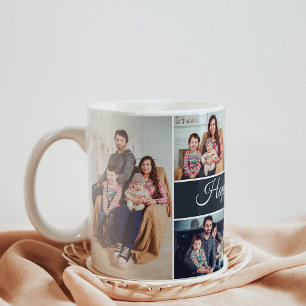 家族の写真コラージュ6枚の写真コーヒーマグ コーヒーマグカップ