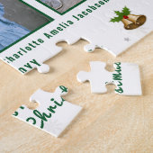 家族の写真コラージュ6枚の画像(白パーソナライズされた) ジグソーパズル (側面)