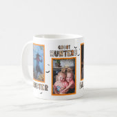 家族の写真コラージュ、かわいい面白いハロウィーン コーヒーマグカップ (正面左)