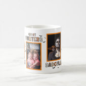 家族の写真コラージュ、かわいい面白いハロウィーン コーヒーマグカップ (中央)