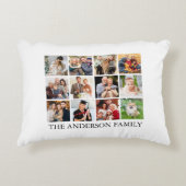 家族の写真コラージュ アクセントクッション (正面)