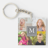 家族の写真コラージュ キーホルダー (正面)