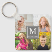 家族の写真コラージュ キーホルダー (正面)