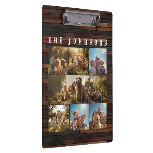 家族の写真コラージュ クリップボード (右)