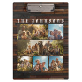 家族の写真コラージュ クリップボード (正面)