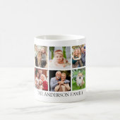 家族の写真コラージュ コーヒーマグカップ (中央)