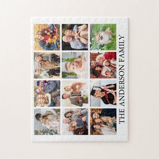 家族の写真コラージュ ジグソーパズル (縦)