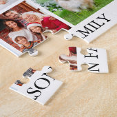 家族の写真コラージュ ジグソーパズル (側面)