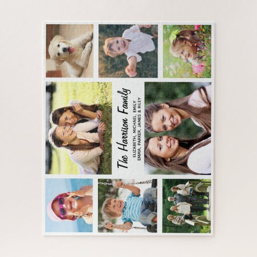 家族の写真コラージュ ジグソーパズル (縦)