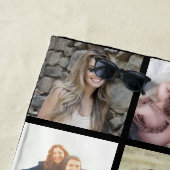 家族の写真コラージュ ビーチタオル (インサイチュ)