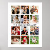 家族の写真コラージュ ポスター (正面)