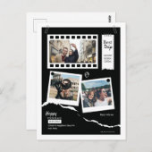 家族の写真コラージュ ポストカード (正面/裏面)