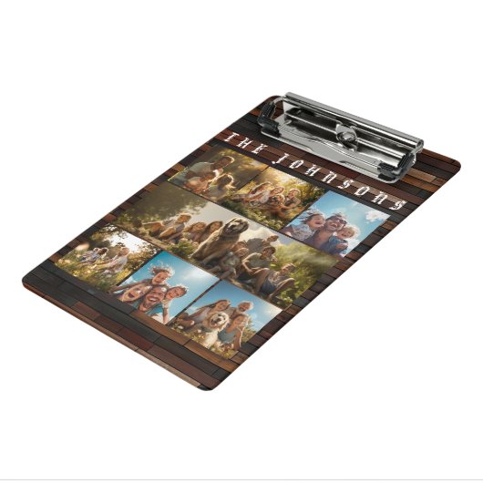 家族の写真コラージュ ミニクリップボード (アングル3)