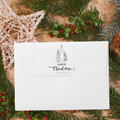 家族の写真コラージュ、ミニマルモダンリストクリスマス シーズンカード