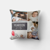家族の写真コラージュ 母への特別な贈り物 クッション (正面)