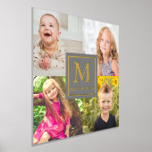 家族の写真コラージュ 箔ポスター (レイダウン)