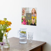 家族の写真コラージュ 箔ポスター (レイダウン (キッチン))