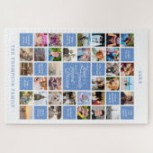 家族の写真コラージュ | 34フォトカスタムカラー ジグソーパズル (横)
