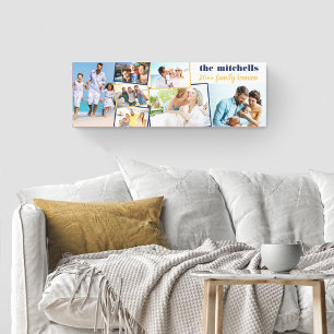 家族の写真コラージュ – 7枚の写真とカスタム文字 キャンバスプリント