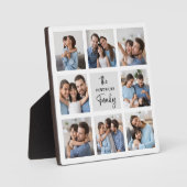 家族の写真コラージュ | Chicスクリプモダント フォトプラーク (正面)