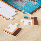 家族の写真コラージュHanukkahギフトキープサケ ジグソーパズル (側面)