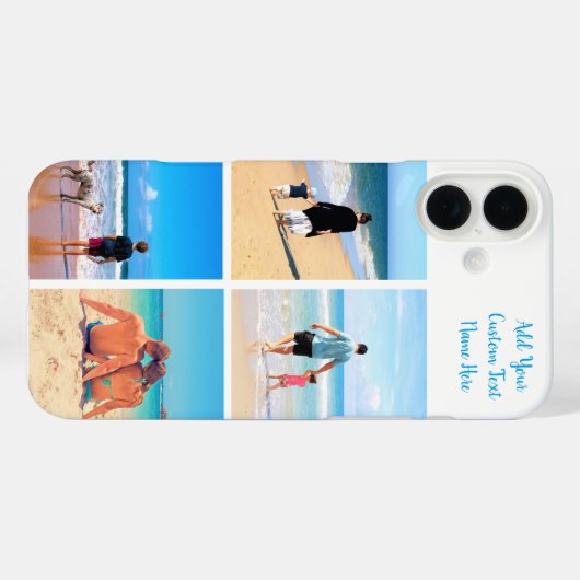 家族の写真コラージュiPhoneケースカスタム文字 Case-Mate iPhoneケース (裏面 (横))