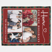 家族の写真コラージーホームフォーザ・ホリデー フリースブランケット (正面(横))