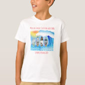 家族の写真サマーサーフィン沿岸ビーチ旅行 Tシャツ (正面)