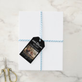 家族の写真シンプル出生宗教クリスマス ギフトタグ (より糸付き)