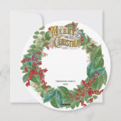 家族の写真スクリプトホリデーメリークリスマスカード シーズンカード (裏面)